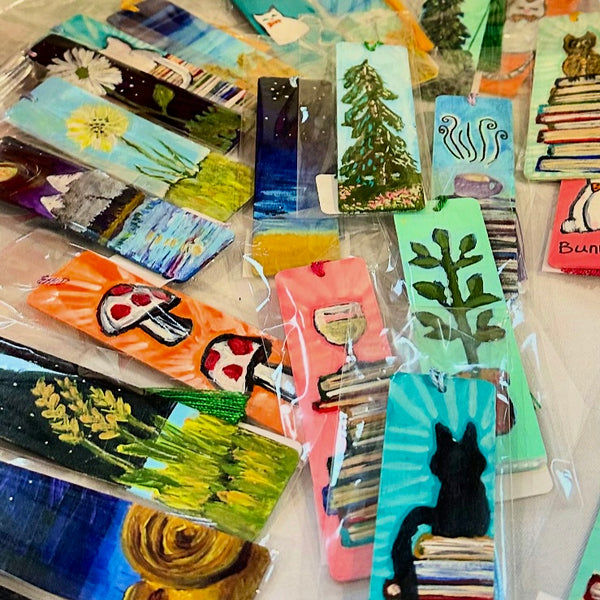 Bookmarks - handpainted wood